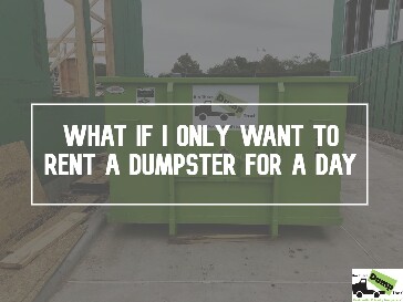 How much to rent a dumpster for one day